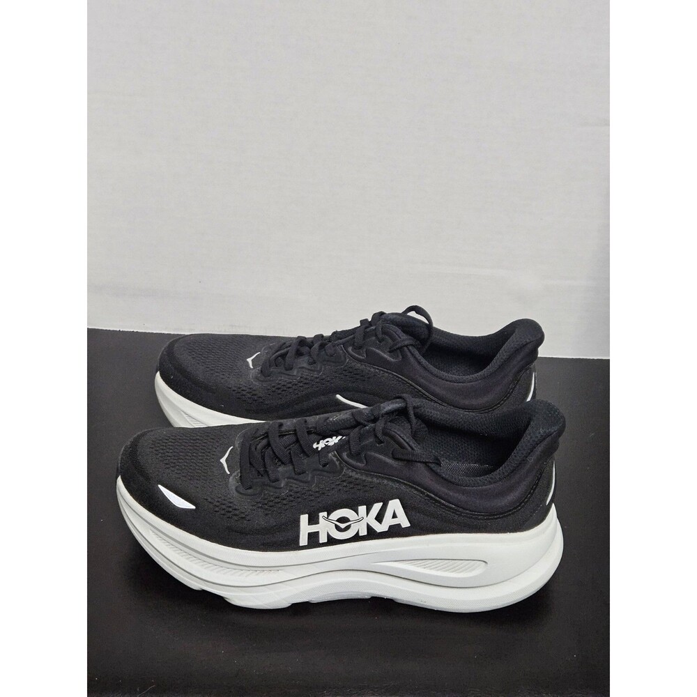 Size 10B - Hoka One One HOKA Bondi 9 Black White W